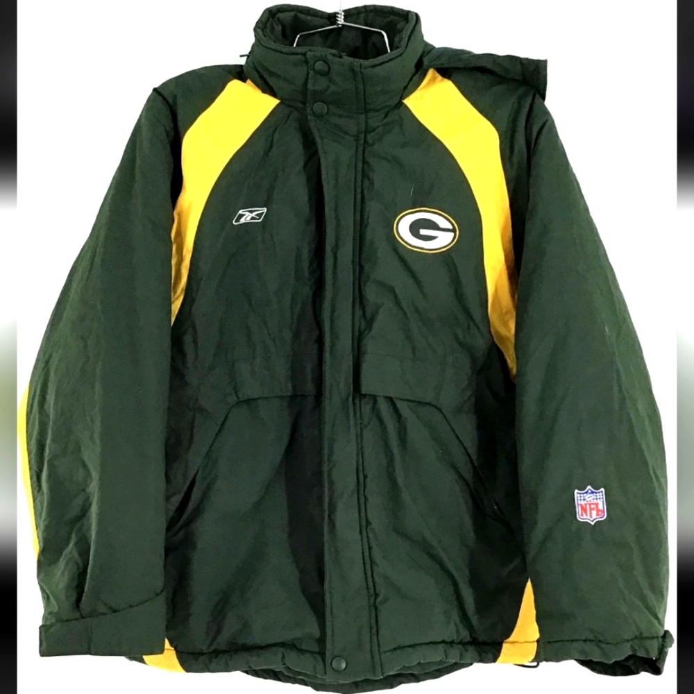 Green and Yellow Boys NFL Nylon Jacket